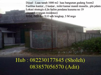 Dijual Tanah dan Bangunan Seluas 100 m2